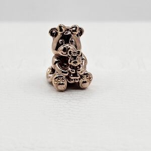 ♥️ Authentic Pandora ⭐️RETIRED⭐️ ROSE MOTHER BEAR CHARM🎁